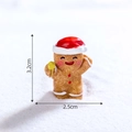 Miniature Christmas gingerbread man with red hat for snowy DIY micro landscapes, 3.2cm size - 6# Gingerbread Man Holding Star
