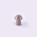 Polished natural agate mushroom ornament with red brown marble texture - Grass Flower Stone / 15*20mm