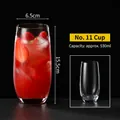 Tall 530ml high borosilicate glass tumbler for cocktails with 15.5cm height - Style 11 Juice Glass