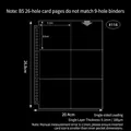 Transparent B5 26-hole 6-pocket binder sleeve for photo cards with precise dimensions - B5 26 Holes 6-Pocket Pages 10 Sheets 116#