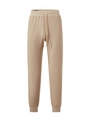 Men's light khaki waffle knit sweatpants with drawstring waist and ribbed cuffs - S / Khaki