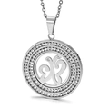 Silver hollow butterfly pendant necklace with double row cubic zirconia crystals - Steel Color Hollow Butterfly Double Row Rhinestone Pendant (KP44572-K)