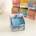 Blue gradient seamless hair ties with high elasticity in minimalist premium packaging - 1011D Blue Gradient (9 Pcs Boxed)