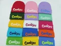 Close-up of Cookies brand logo embroidery on knitted beanies in 15 vibrant color options - Capybara 206 / Color 1