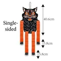 Decorazione a nido d'ape per gatto nero di Halloween con arti a fisarmonica arancioni, 40,6 cm - Gatto Nero Monofacciale