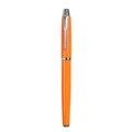 Elegant bright orange metal rollerball pen with signature silver arrow clip detail - Bright Orange with Silver Trim
