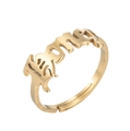 Minimalist gold gothic letter open ring made of stainless steel for women - Honey / Gold
