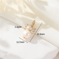 Ciondolo con perla oro 14K e fiocco in zircone per collane eleganti fai da te di lusso - Oro 14K h-12719 (Perla di Zirconia a Forma di Ventaglio)
