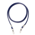 Dark blue braided glasses strap with adjustable non-slip silicone loops for eyewear - Dark Blue
