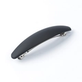 Minimalist matte black spring hair clip for women with a sleek metal base component - Matte Black