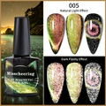 Confronto dettagliato degli effetti del gel magnetico 7,5ml sotto luce naturale e flash - Occhio di Gatto Diamante Riflettente 05