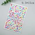 Colorful mix of round rhinestone face stickers for fairy eye makeup on 9.5x15cm sheet - Starry Sky Colorful Rhinestones