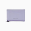Classic Star minimalist lavender purple multi-card holder wallet with zip around closure - Purple