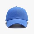 Classic bright blue six-panel cotton baseball cap with structured brim and breathable vents - Sky Blue