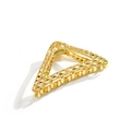 Goldene geometrische Dreieck-Haarklammer mit Steppmuster-Textur für Damen - F528-1/Gesteppt Dreieckig Gold