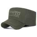 Casquette de cadet vert armée avec broderie spéciale et texture en coton durable - Vert Militaire