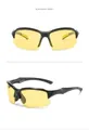 Detail of polarized night vision cycling sunglasses with black frame and yellow lenses - Black Yellow Frame Yellow Lens