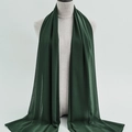 Dark green chiffon hijab scarf with lightweight texture and elegant drape for women - 144