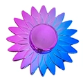 Flower-shaped gradient hand spinner toy in purple and blue metallic finish - Gradient Dazzling Lotus