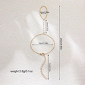 Detailed dimension guide for gold chain hand harness with pearls weighing 2.8g - 6 Pearls Style (4016_1)