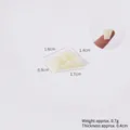 Miniature white chocolate resin piece 1.6cm x 1.4cm for DIY crafts and phone case decor - Off-white