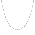 Minimalist silver beaded chain necklace featuring small round metal spheres on a sleek link - Steel Color Beaded Chain Only