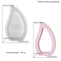 Especificaciones de tamaño del molde de silicona para portavelas gota y pieza resina - D5965 - Molde de Silicona para Portavelas de Gota de Agua