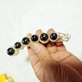 Retro banana hair clip with glossy black beads and sparkling rhinestones for thick hair - Brown Clip Gunmetal Pearl Banana Clip