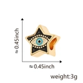 Goldener Sternanhänger mit blauem Evil-Eye-Emaille und Maßen von 0,45 Zoll - Schwarz