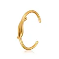 Dettaglio del bracciale a torsione in acciaio inossidabile placcato oro 18k con misure - Stile Torsione Geometrica Oro (Z460)