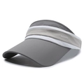 Dark grey and white color block visor hat with NARAS logo for outdoor sun protection - Adjustable / Light Gray