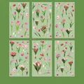 6 sheets of vintage pink tulip PET floral stickers for journaling 100x180mm pack - Tulip Fragrance (6 Sheets)