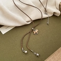 7# Collier Long Cheval à Bascule Étoile Boule