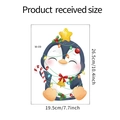 Pegatina de pared pingüino navideño M-09 dimensiones de 19,5cm por 26,5cm - M-09 Pingüino