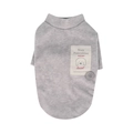 Grauer Fleece-Hundepullover mit Stay Pawsitive Patch und Stehkragen für Winter - M / Grau