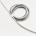 6mm silver braided cord with metallic texture for DIY bags and fashion accessories - Bright Silver