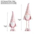 Gnomo di Natale rosa telescopico con altezza regolabile mostrato in due taglie - A410-11 Gnomo Maschio (90CM) Retrattile