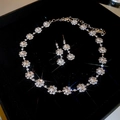 No.58 Silver Flower Cluster 2-Piece Set