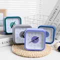 Silent minimalist square desk clocks in four colors for cozy home bedside decor - Square Style (8089)
