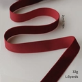 Deep burgundy velvet ribbon for Christmas decor, 2cm width and 5 yards length per roll - 2cm Width x 5 Yards Length / Burgundy