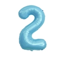 40-inch light blue number 2 aluminum foil balloon for birthday party decorations - Number 2 / Blue