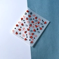 Autocollants 5D pour ongles motif coccinelle rouge et noir avec détails en relief - Style de Motif de Coccinelle (FEB-402)