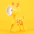 Mini yellow giraffe LED bedside lamp with adjustable joints and foldable plastic body - Spotted Deer (LD18A) / Yellow