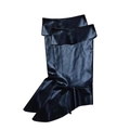Classic black faux leather Santa boots cover gaiters for Christmas cosplay costume accessories - Boot Covers