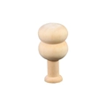 Einzelner unbehandelter Holz-Pilz für DIY-Bastelarbeiten mit glatter Natur-Oberfläche - HE33 Kleiner Baum Nr. 4 5cm