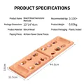 Foldable beech wood Mancala board game with 48 natural stone pieces for kids - 280 Beech Wood Mancala Game