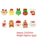 Christmas resin charms featuring Reindeer and Santa designs for DIY craft accessories - Christmas 10 Models Mixed