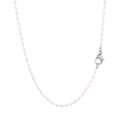 Collana bohémien con perline quadrate in smalto rosa e chiusura a moschettone argento - Bracciale 20CM / Rosa