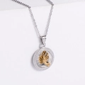 Collana con ciondolo zodiacale dello Scorpione bicolore oro e argento con catena fine - Cancro