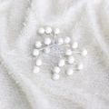 DIY decorative white faux berries with stems for Christmas gift box embellishment - Bright White